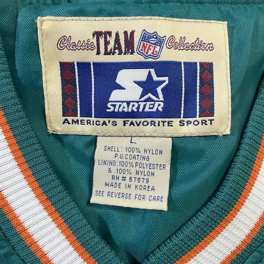 Vintage 90s Starter Dan Marino #13 Miami Dolphins Pullover Jacket Men’s Large